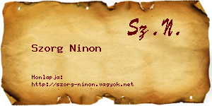 Szorg Ninon névjegykártya